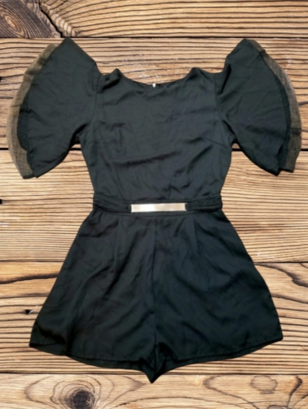 LOV POSH - READY FOR SUMMER BLACK ROMPER - SIZE SM